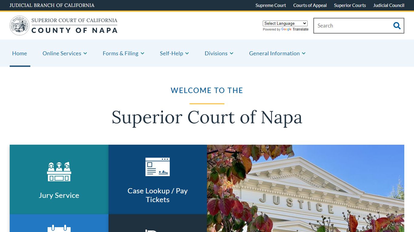 Home | Superior Court of California | County of Napa